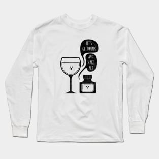 Drink And Draw Long Sleeve T-Shirt